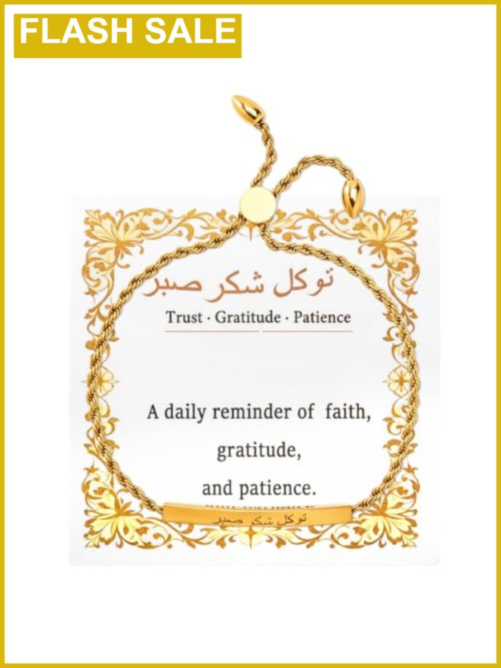 Adjustable Stainless Steel Ayatul Kursi Bracelet Islamic Gift for Women